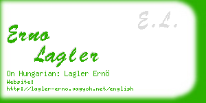 erno lagler business card